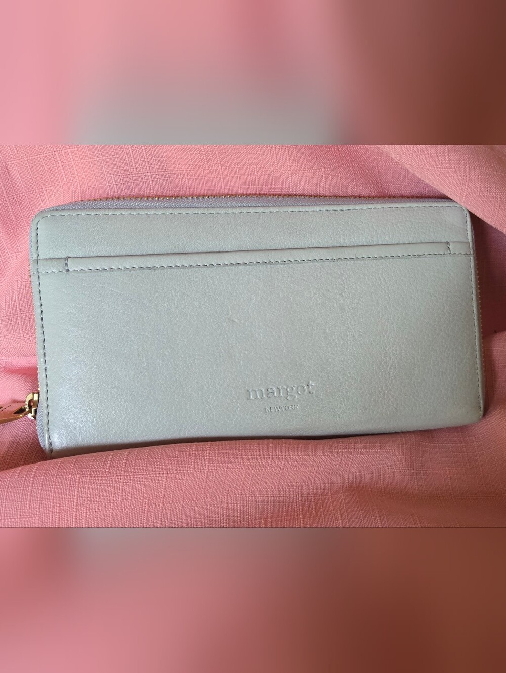 Margot Leather Zip Wallet - Mint Green